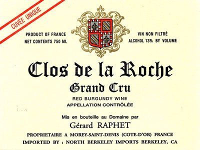 Domaine Gérard Raphet Clos de la Roche Grand Cru "Cuvée Unique" (2021)