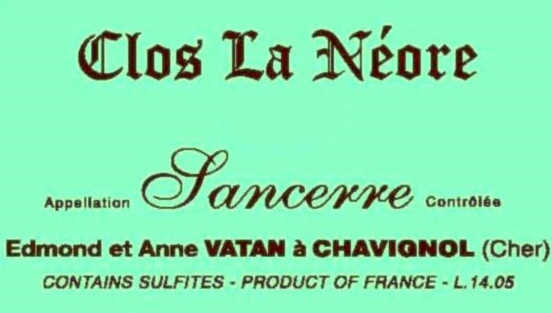 Edmond Vatan "Clos La Néore" Sancerre (2019) (1.5L Magnum)