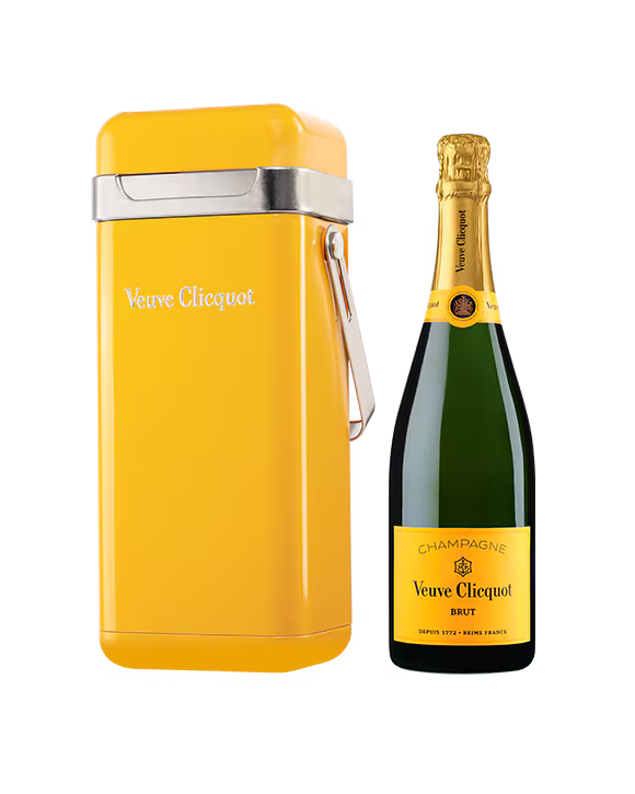 Veuve Clicquot Champagne Brut Yellow Label with Clicquot Cooler