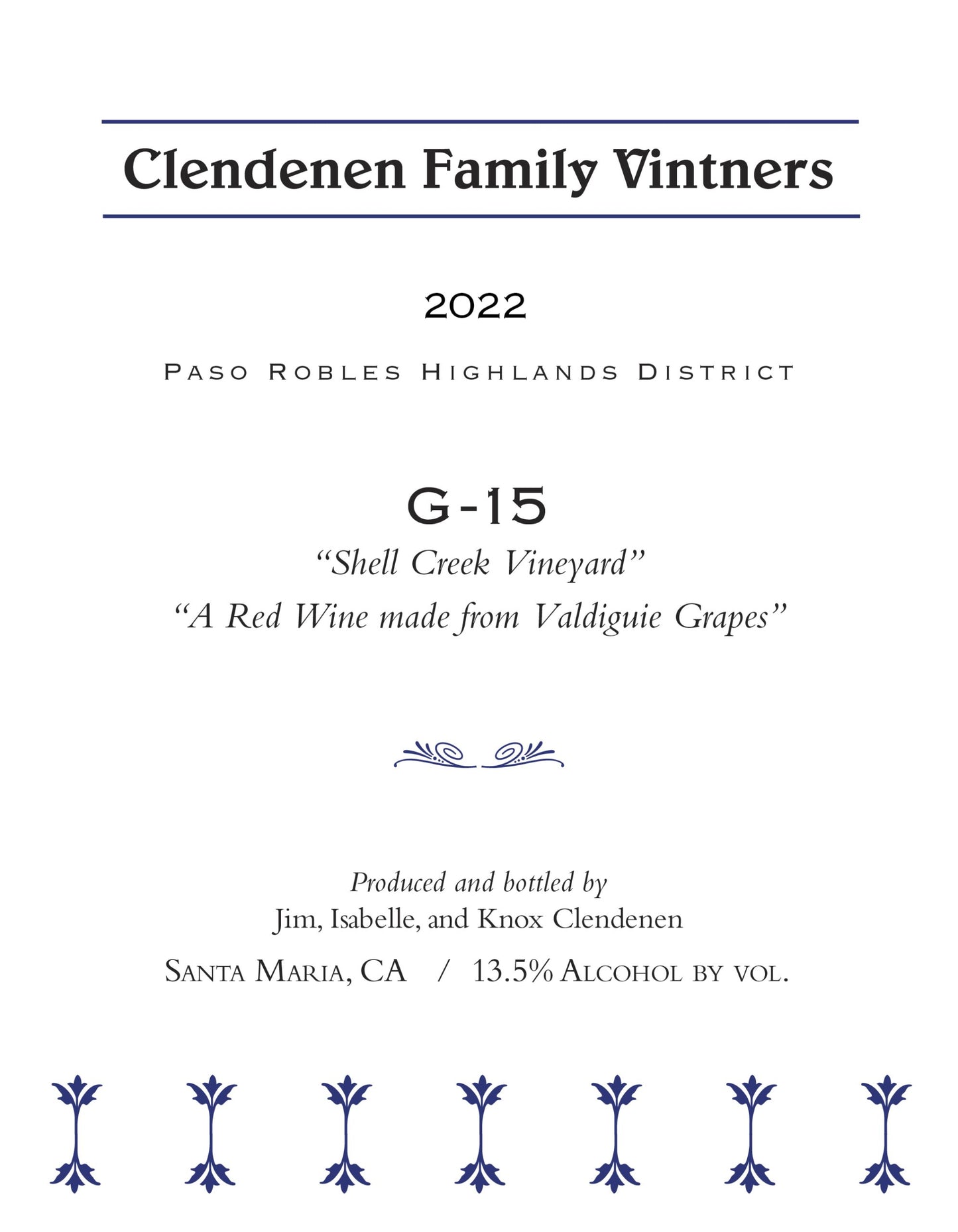 Clendenen Family "G-15"