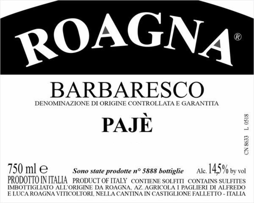 Roagna Barbaresco "Pajè" (2020)