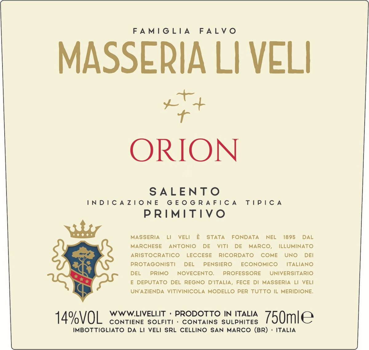 Masseria Li Veli "Orion" Primitivo