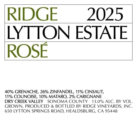 Ridge Lytton Estate Rosé