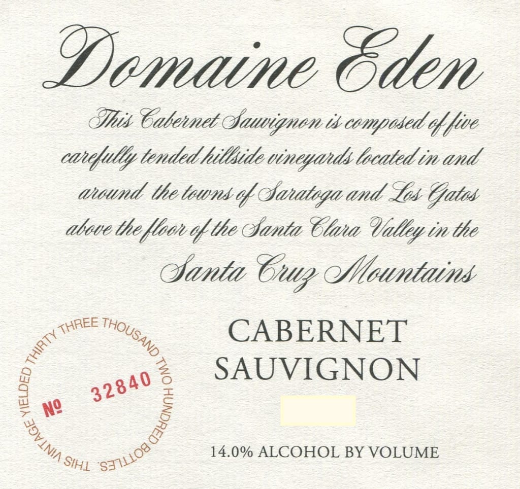 Domaine Eden Cabernet Sauvignon