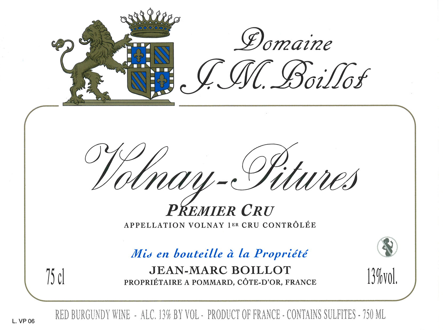 Domaine Jean-Marc Boillot Volnay "Pitures" 1er Cru (2020)
