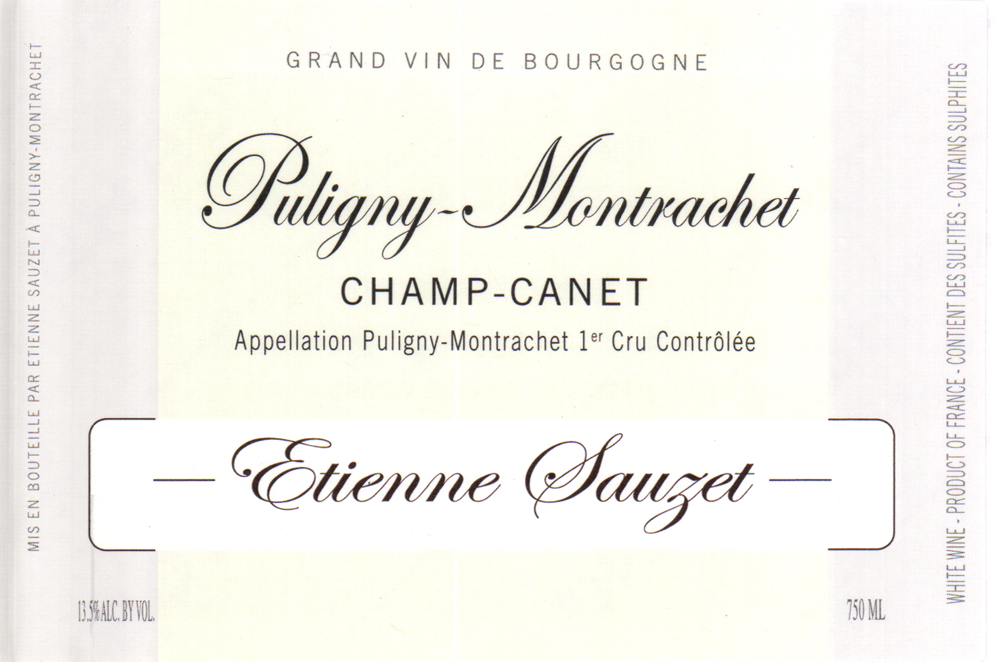 Domaine Etienne Sauzet Puligny-Montrachet 1er Cru "Champ Canet"