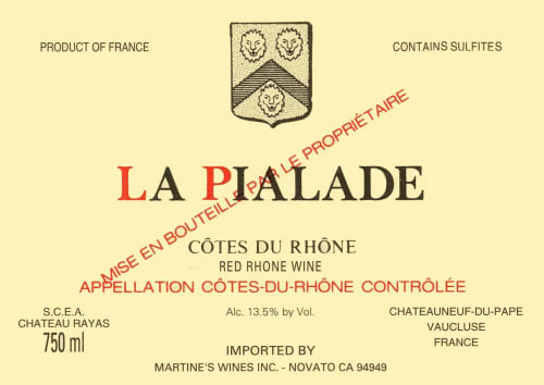 Chateau Rayas "La Pialade" Cotes du Rhone