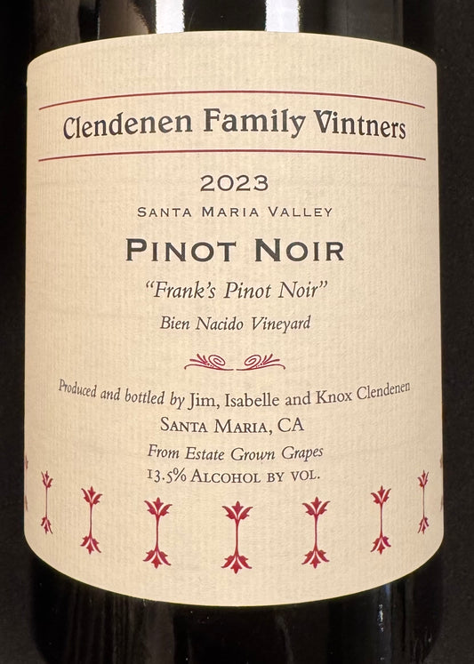 Clendenen Family Vintners "Frank's Pinot Noir" Bien Nacido Vineyard