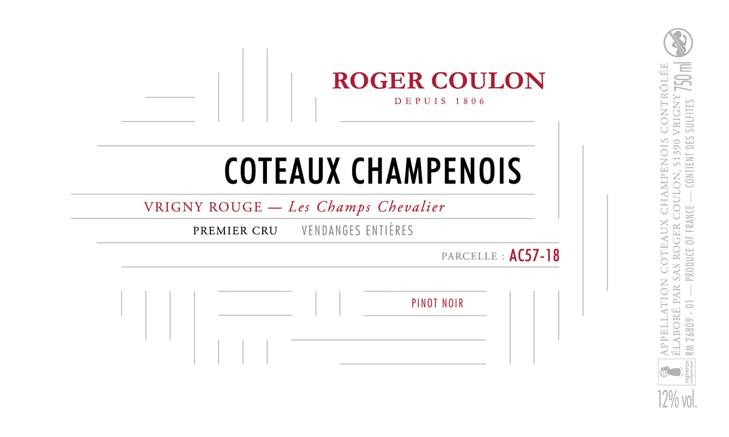 Roger Coulon Coteaux Champagnois 1er Cru Vrigny Rouge