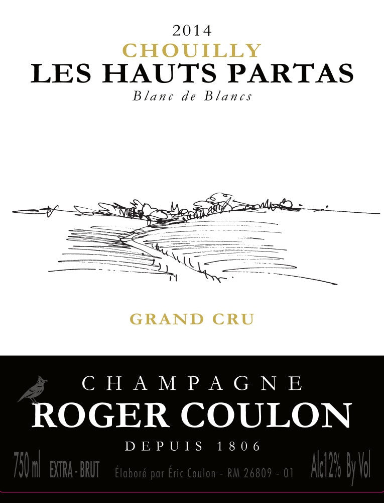 Roger Coulon “Les Hauts Partas” Blanc de Blancs Brut Nature Grand Cru Champagne (2017)