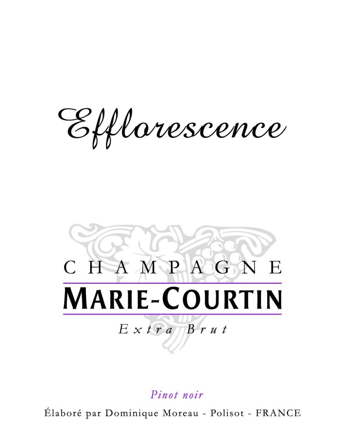 Marie Courtin Champagne "Efflorescence" Extra Brut Blanc de Noirs Champagne (1.5L Magnum Bottle)