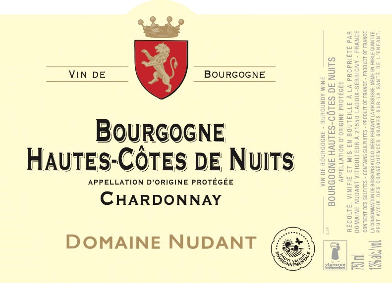 Domaine Nudant Hautes Côtes de Nuits Bourgogne Blanc