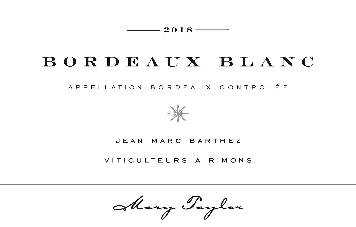 Mary Taylor Bordeaux Blanc