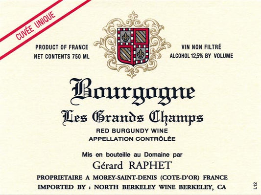 Domaine Gérard Raphet Bourgogne "Les Grands Champs" Rouge
