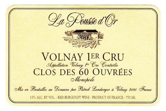 Domaine de la Pousse d'Or Volnay "Clos des 60 Ouvrées" 1er Cru