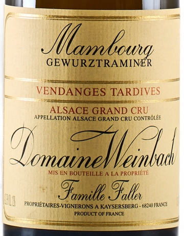 Domaine Weinbach Gewürztraminer Mambourg Vendandges Tardives (2017)