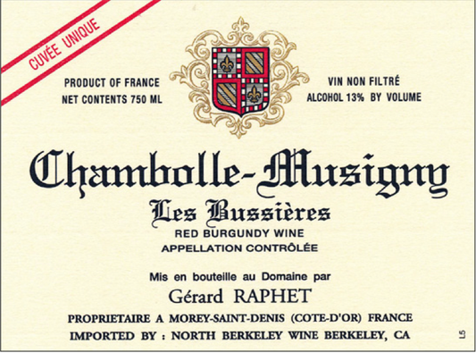 Gérard Raphet Chambolle-Musigny "Les Bussieres" (2021)