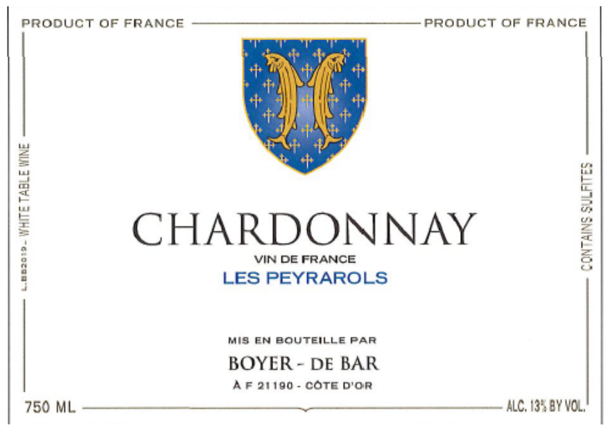 Boyer de Bar "Les Peyrarols" Chardonnay