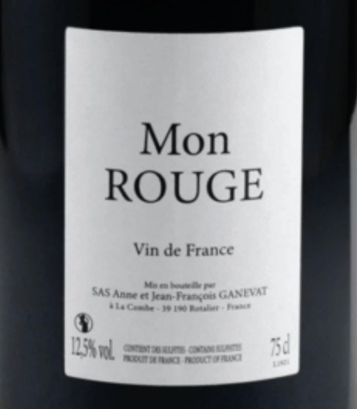 Anne & Jean-Francois Ganevat "Mon Rouge" Vin de France