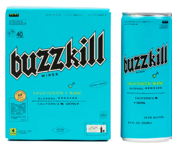 Buzzkill Sauvignon Blanc (250mL Can) (4 Pack) (Non-Alcoholic)