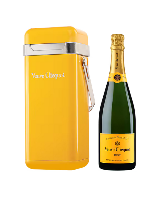 Veuve Clicquot Champagne Brut Yellow Label with Clicquot Cooler