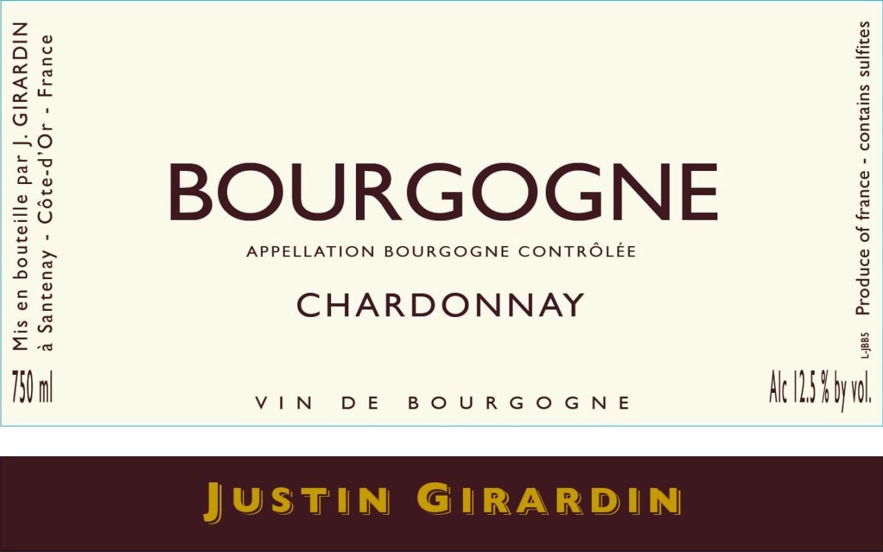 Justin Girardin Bourgogne Blanc (Chardonnay)