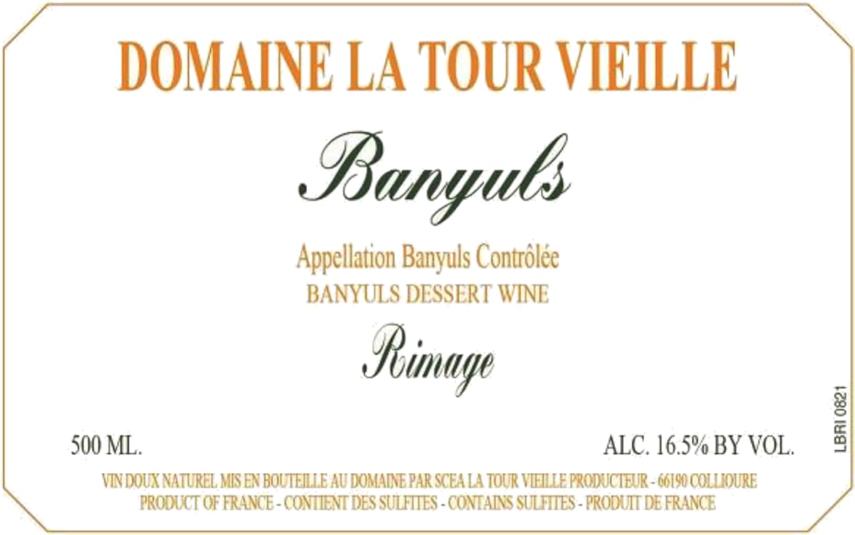 Domaine La Tour Vieille Banyuls "Rimage"
