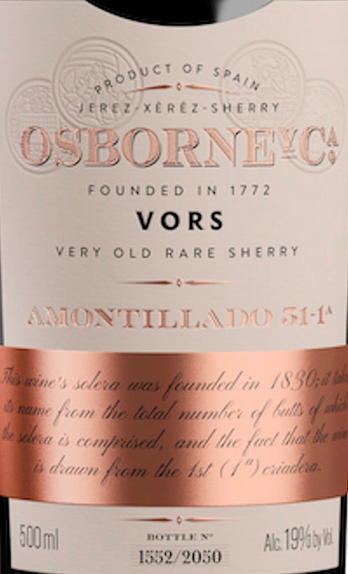 Osborne Amontillado 51-1A (1830) VORS