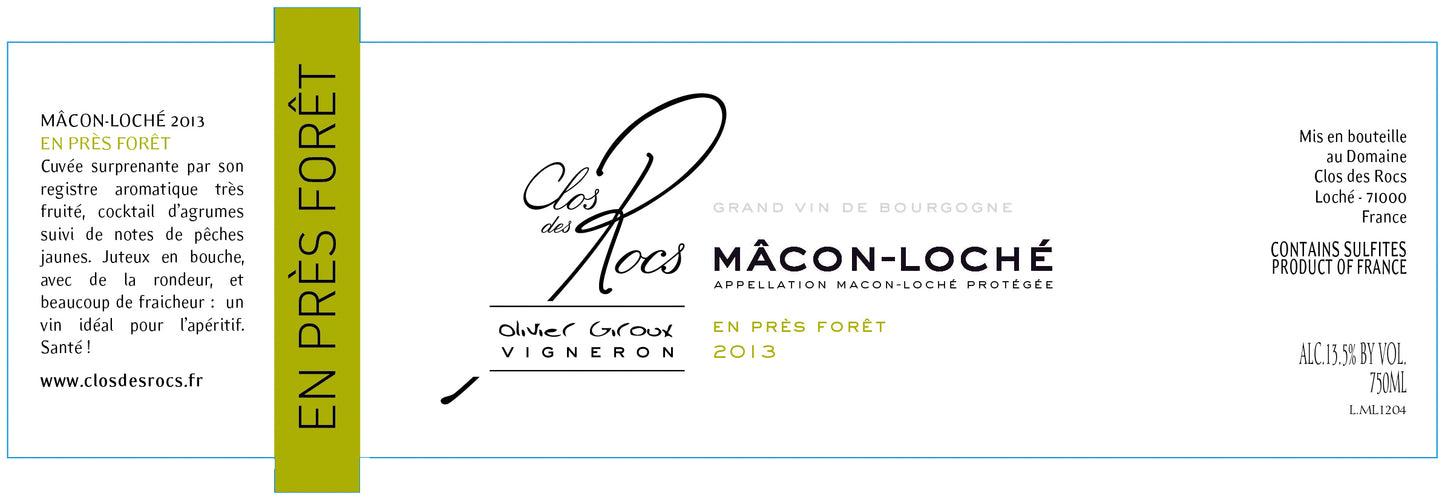 Domaine Du Clos Des Rocs "Mâcon-Loché" En Près Forêt