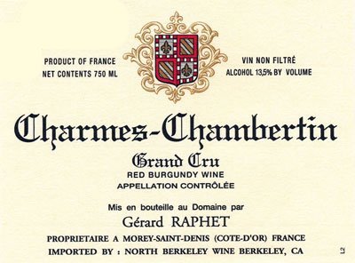 Domaine Gérard Raphet Charmes-Chambertin Grand Cru