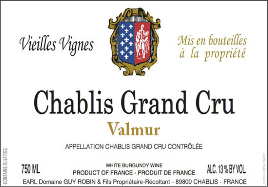 Domaine Guy Robin Chablis "Valmur" Grand Cru (Vieilles Vignes)
