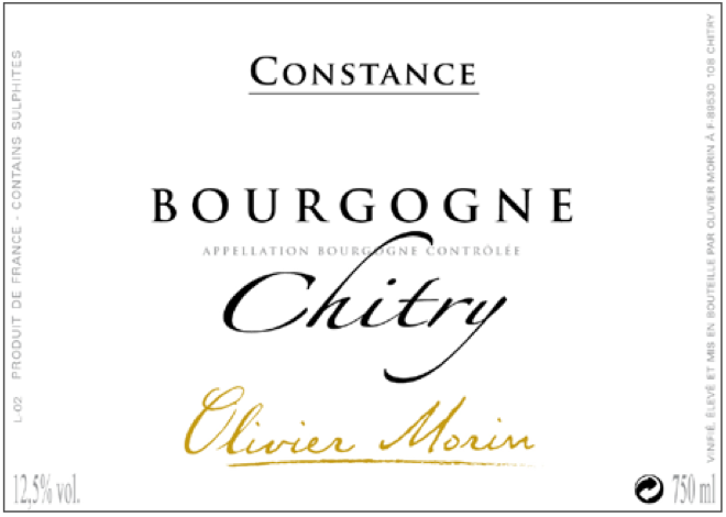 Domaine Olivier Morin "Constance" Bourgogne Chitry Rouge