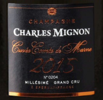 Charles Mignon Cuveé Comte de Marne Champagne Grand Cru (2015)