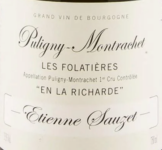 Domaine Etienne Sauzet Puligny-Montrachet 1er Cru "Folatières" En la Richarde (2020)