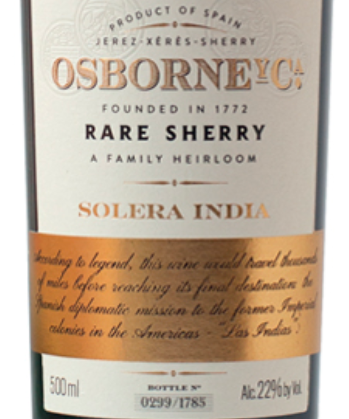 Osborne Oloroso Solera India Rare Sherry (1922) 500mL