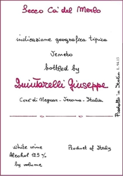 Giuseppe Quintarelli Bianco Secco Ca' del Merlo