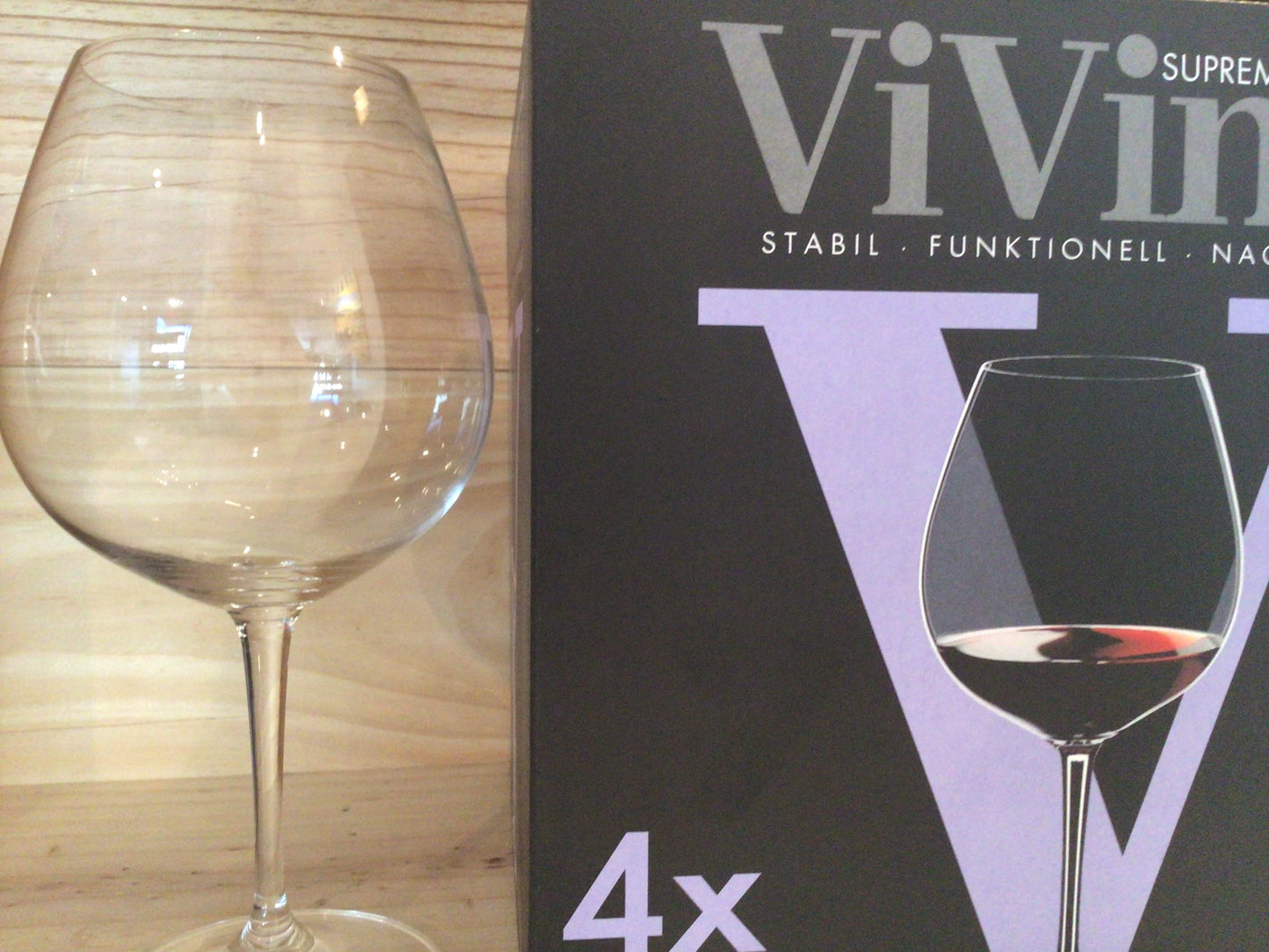 ViVino Burgundy Glasses (4-Pack)