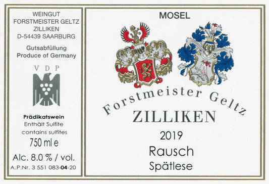 Weingut Forstmeister Geltz Zilliken "Saarburger Rausch" Riesling Spätlese