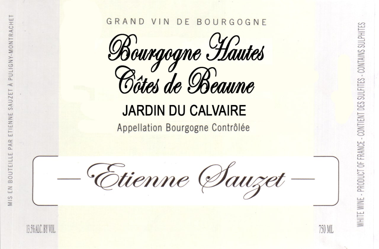 Domaine Etienne Sauzet Bourgogne Hautes Côtes de Beaune Blanc "Jardin du Calvair"