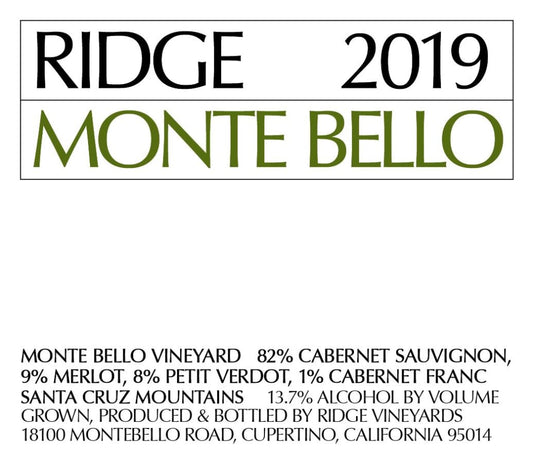Ridge Monte Bello (2019)