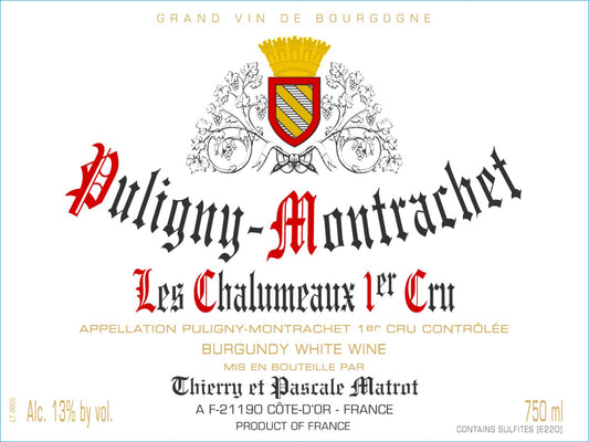 Domaine Thierry & Pascale Matrot Puligny-Montrachet 1er Cru "Les Chalumeaux"